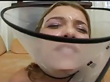 Blonde slut cum bucket