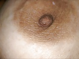 Close up big nipple peek