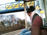 Cum Flash Caught On Train Station