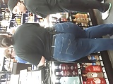 Fat ass in grocery store