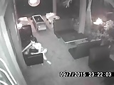 Surveillance Camera Catches Thai Whore Having Sex at cafe