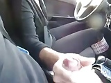 Handjob while she is driving
