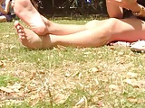 Candid Bare Feet in London Park (FaceShot) TheFeetness