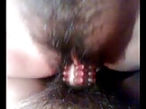 Hairy Amateur Fucked with Toy on Penis. Creampie