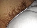 her bulging hairy pussy and soft boob.