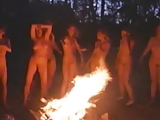 Naked fire dance