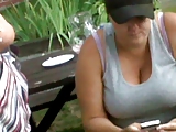  Busty BBW at BBQ (candid)