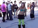 Rachel hula hooping at SF Burning Man