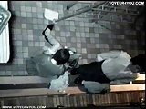 Naughty posture outdoor sex