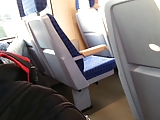 Flashing yng german girl in a train