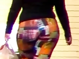 candid big booty mature in spandex 
