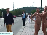 Crazy Leonelle And Laura Naked On Public Streets