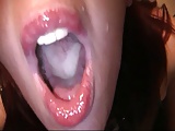 Cum swallow - feeding of a real cumslut