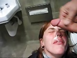 MILF gives a public blowjob