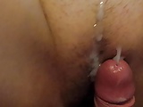 Cum over the Wifes clit and cream pie her, she orgasms