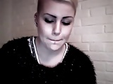 Sexy shorthaired girl (smoking fetish)