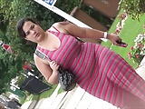 Latina Huge Tits  in summer Dress Candid