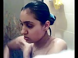 desi pakistani cute gf self shot shower for bf