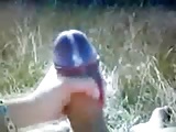 Handjob and cumshot on nature! Amateur!