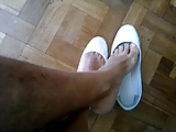 White ballet flats