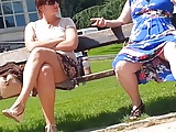 mature great upskirt in park