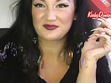 Smoking with Dark Lips and Humiliation