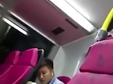 asian boy fingers girl in train