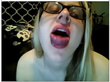 Horny blonde wants cum in her mouth on chat