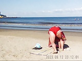 Russian BBW Mature Big Boobs on beach! Amateur!